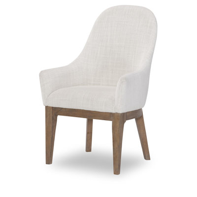 Harmony Ovation Tweed Brown Select Hardwood Solids and White Ash Veneers Upholstered Arm Chair