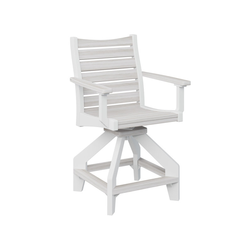 Chaise de comptoir pivotante Berlin, Coquillage, 22.5"
