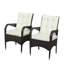Chaises de salle à manger 2 pièces avec coussins Liberatore (coussin beige)
