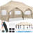 10'x20' Canopy EZ Pop Up Canopy Anti-UV Waterproof Outdoor Tent Portable Party Wedding Instant Canopy Shelter All Season Tent Gazebo with 6 Removable Sidewalls, 4 Sandbags, Roller Bag-112510507