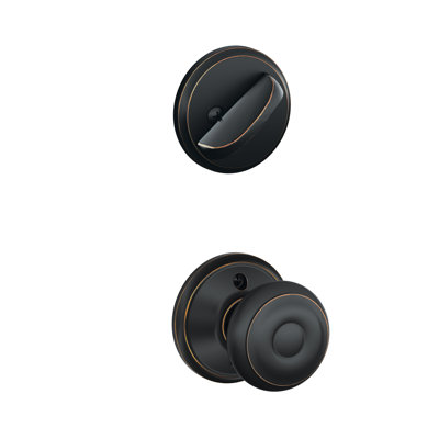 Georgian Interior Knob and Single Cylinder Deadbolt Thumbturn Set (Exterior Portion Sold Separately)