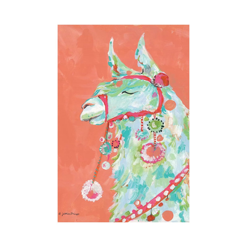 Tito The Llama by Jessica Mingo - Wrapped Canvas Print, 101.6 cm H x 66.04 cm W x 1.91 cm D