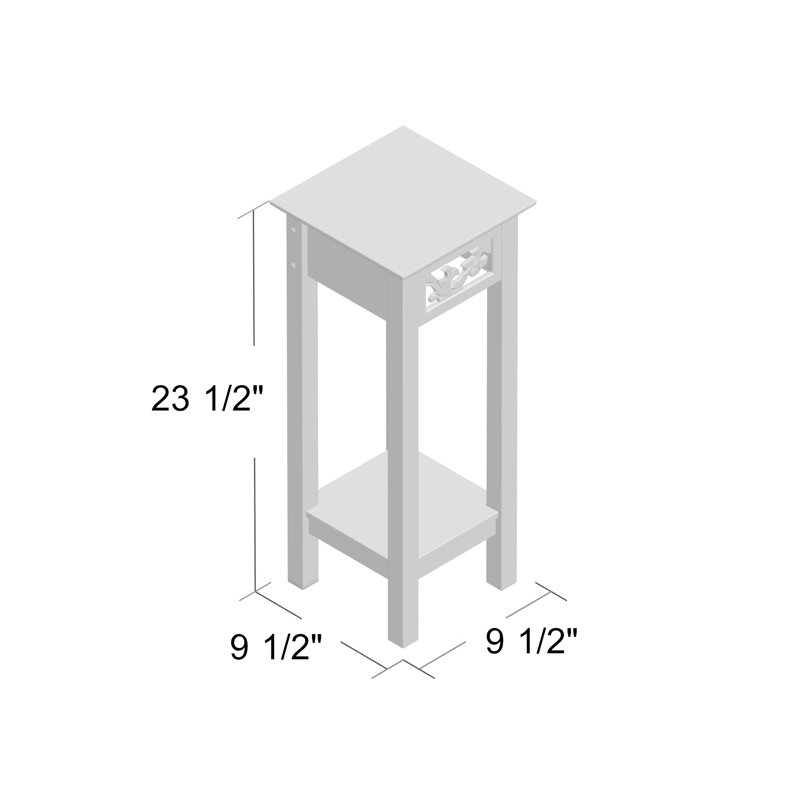 Mcadoo End Table, Coffee, 23.5" H x 9.5" W x 9.5" D