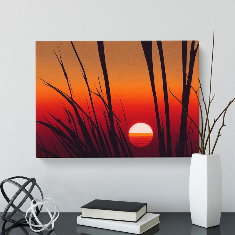 Sunset Silhouette - Wrapped Canvas