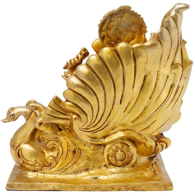 Statue de char Ganapati sur un cygne