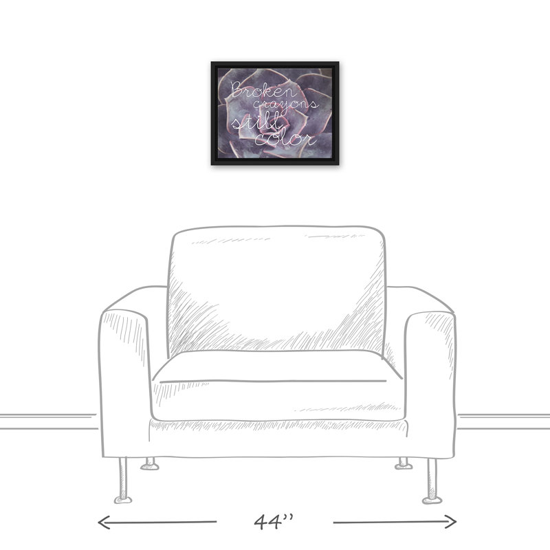 " Broken Crayons Still Color " Print, 12.75" H x 15.75" W x 1.75" D