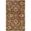 Tapis brun foncé / grenat en laine touffeté à la main Arden-775900092