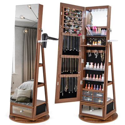 Armoire à bijoux autoportante de 22 po de largeur Nijae