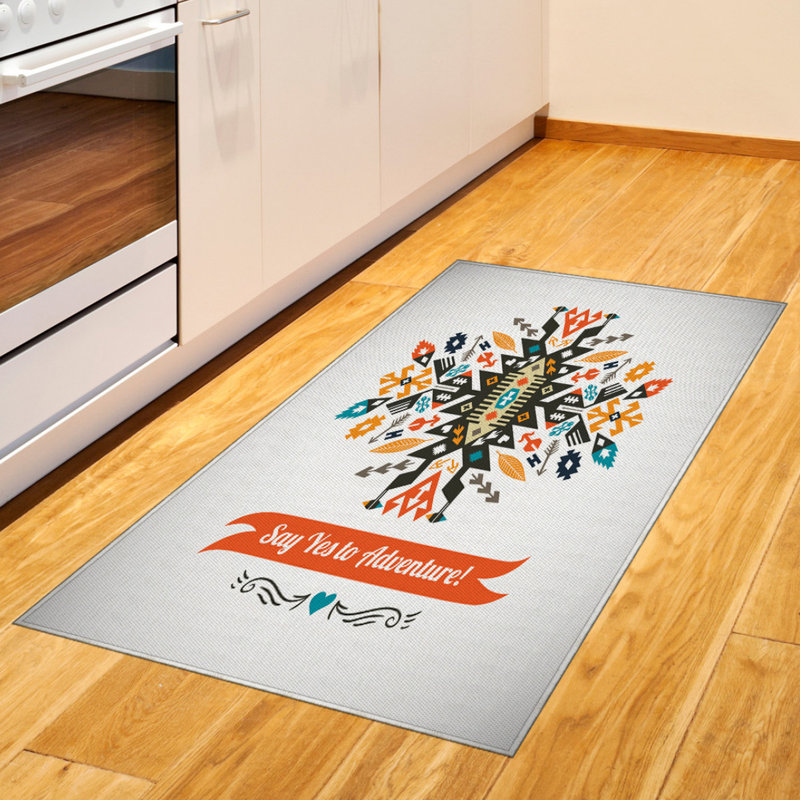 Tapis décoratif Tribal, Rectangle 2 pi 7 po x 5 pi