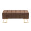 Banc de rangement luxueux avec pieds en métal-852325662