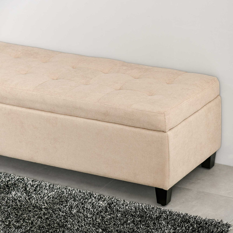 Manda Polyester Upholstered Storage Bench