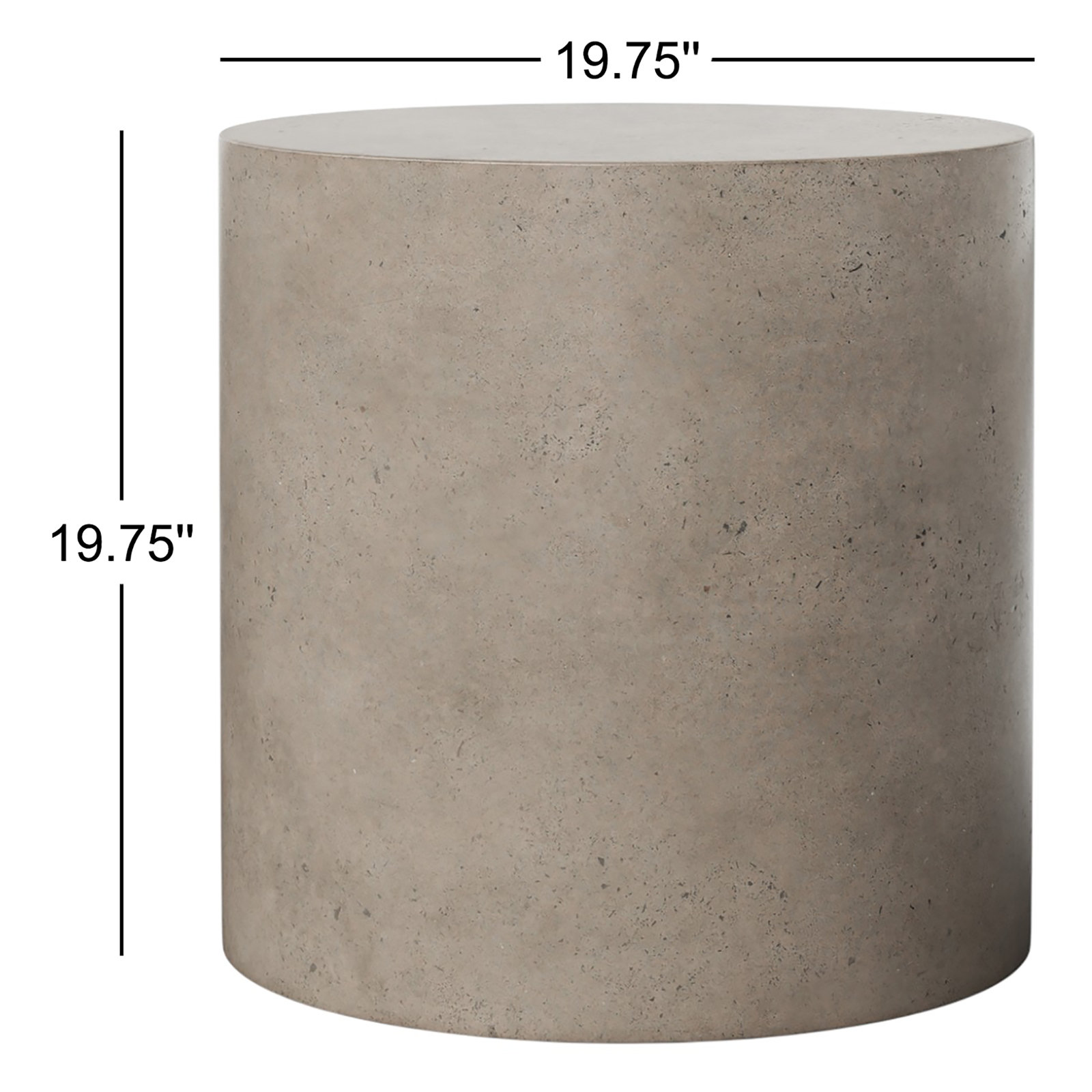 Kareen End Table, Dark Gray, 19.75" H x 19.75" W x 19.75" D