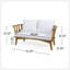 Causeuse d'extérieur en bois d'acacia durable avec coussins résistants à l'eau, parfaite pour la détente sur le patio et le jardin