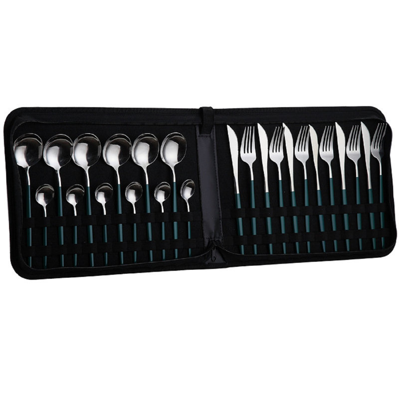 Ensemble de couverts en acier inoxydable Paloff, Turquoise / Argent