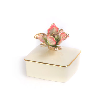 Boîte en porcelaine tulipe Lainey