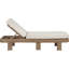 Chaise longue d'extérieur en oléfine beige Audiel-129907350