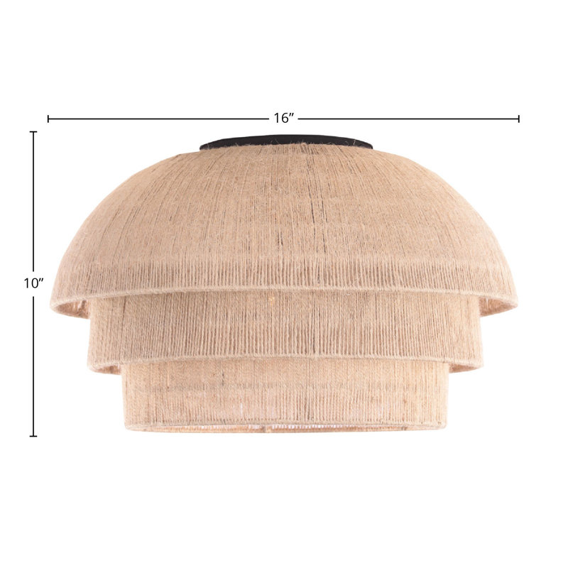 Seychelles 1 LT Matte Black Flush Mount Kalco