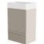 Meuble-lavabo gris cachemire - 50 cm (20 po) - Moderne sur pied avec meuble en céramique