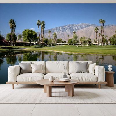 Papier peint adhésif pour club de golf Palm Springs Golf Course, papier peint amovible en PVC 69 po x l 96 po, auto-adhésif pour chambre à coucher, bureau à domicile