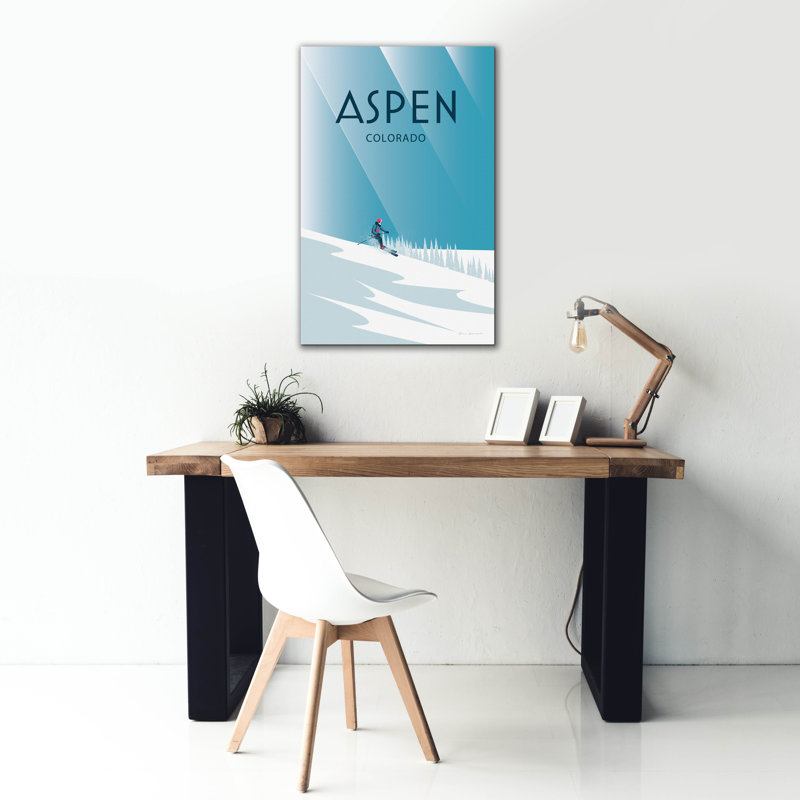 "Epen Graffiti" Aspen "par Omar Escalante, art mural sur toile, H 40 po x l 26 po