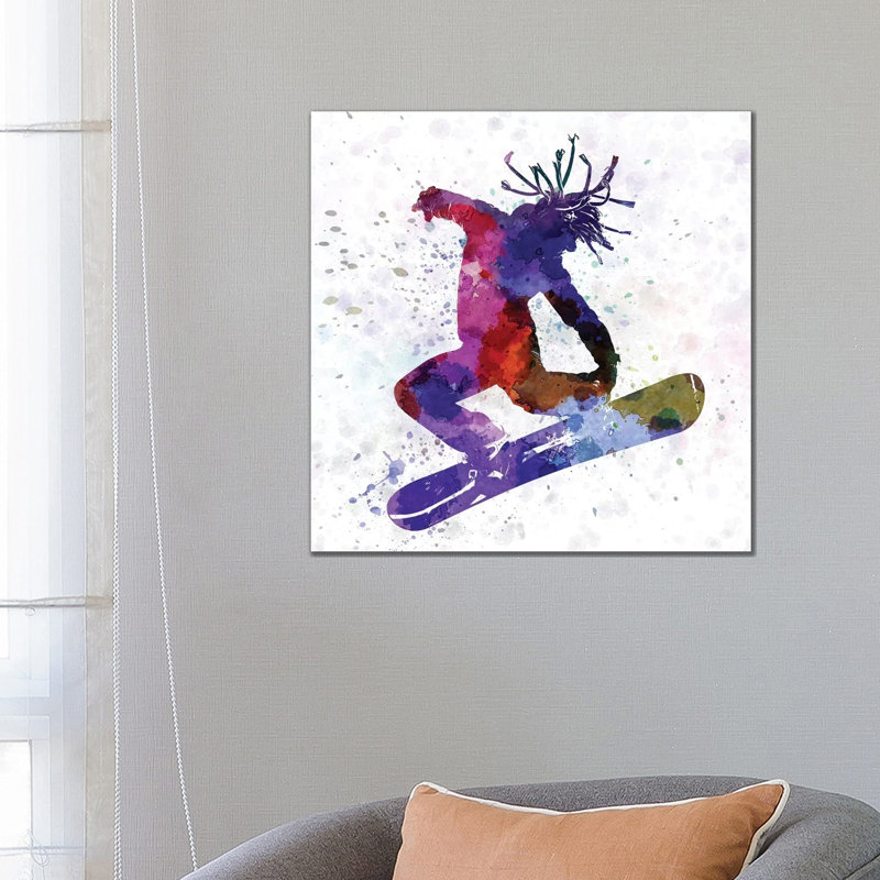 Young Snowboarder by Paul Rommer - Wrapped Canvas Painting, 66.04 cm H x 66.04 cm W