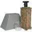 Hetrick 24" Natural Slate Outdoor Table Lamp with Grey Shade