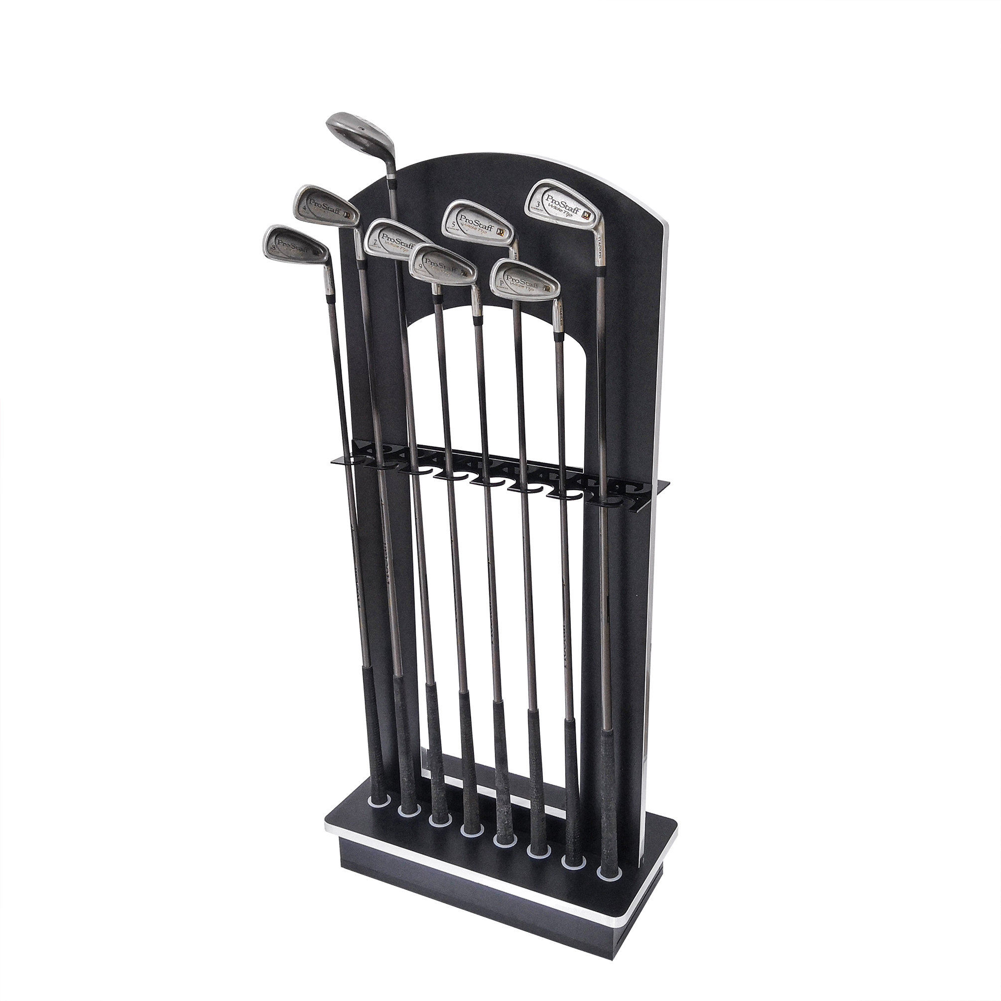 Fishing Rod Rack, Golf Club, Cue Pole Display Holder Holds 16 Rods