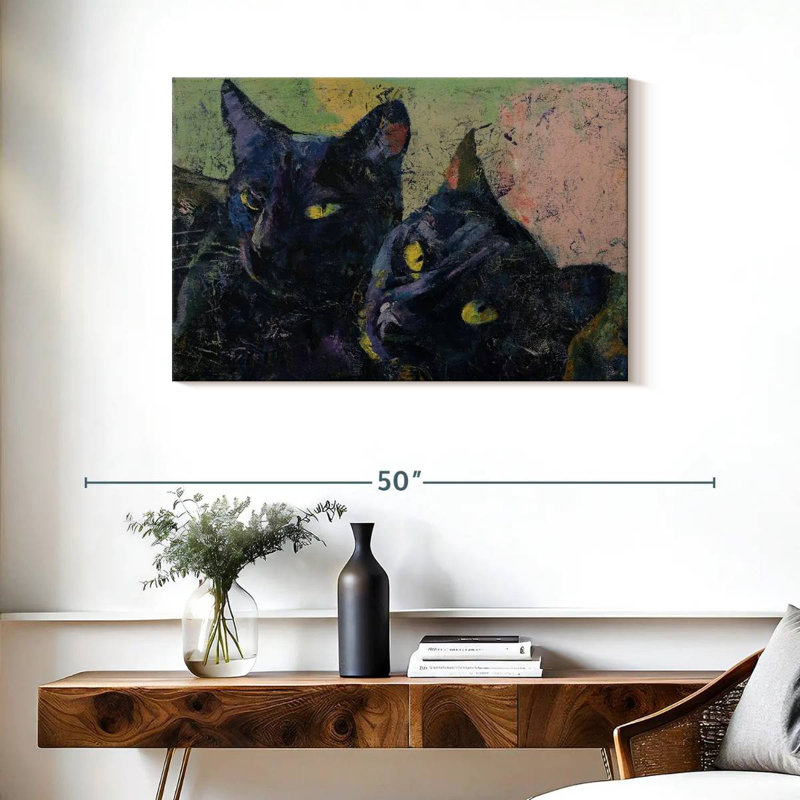 Brampt Black Cats, 24" H x 36" W