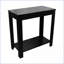 Table basse 24 po en bois noir pour tout espace, capacité de 250 lb, décor rustique élégant
