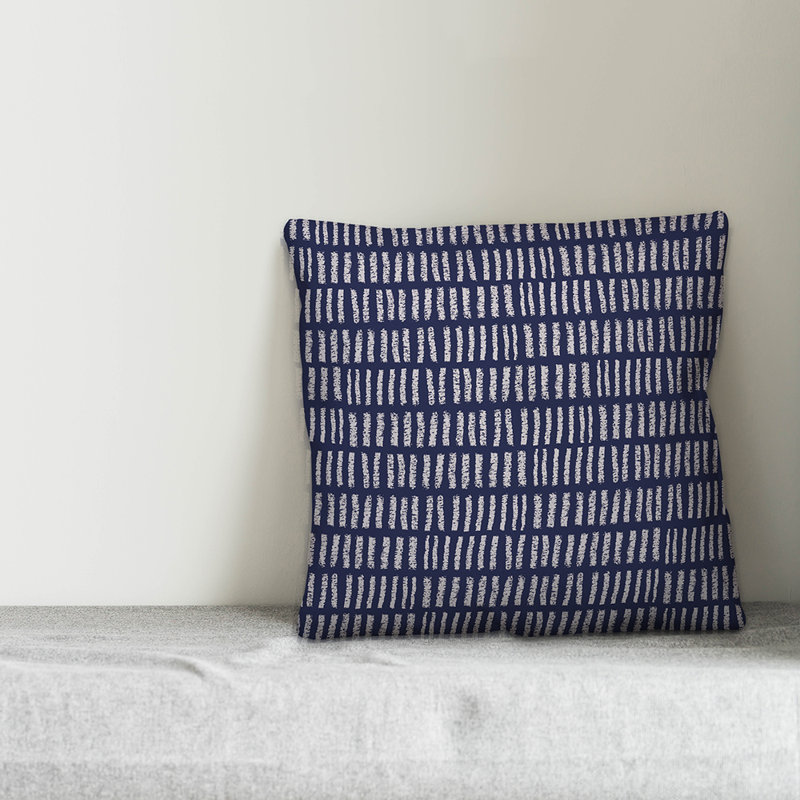 Geometric Throw Pillow, Navy, 20" x 20"