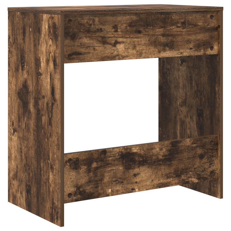Computer Desk Engineered Wood Compact Simple, Smoked Oak
