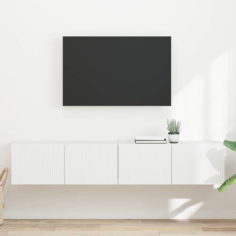 Unfinished TV Stand, 29.5cm H x 78.5cm L x 31cm W, White