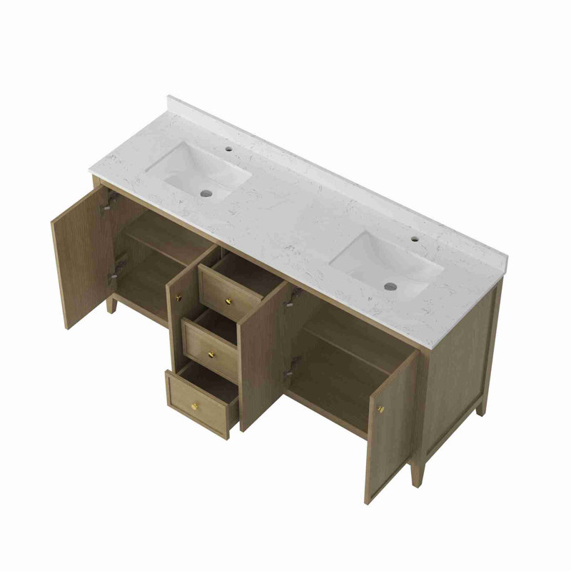 72" Bathroom Vanity with Double Sink, 72"