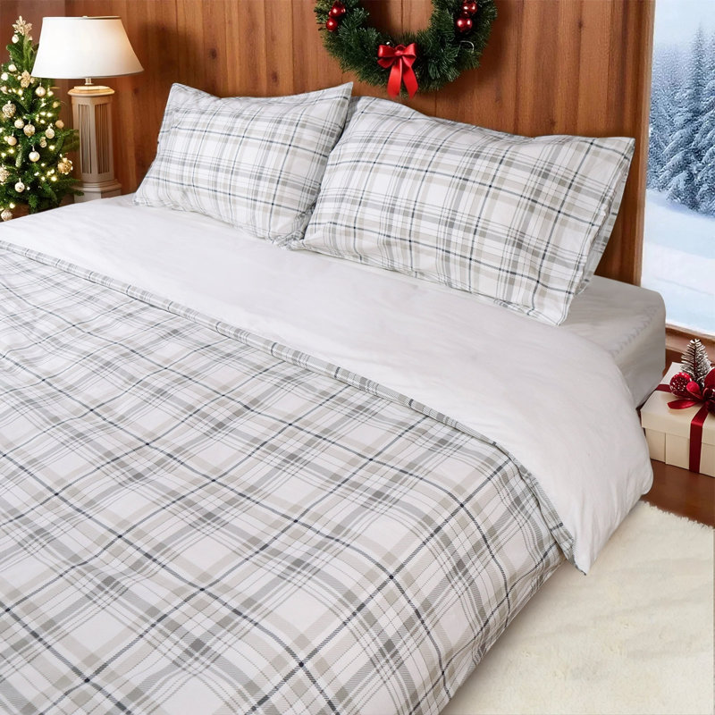 Gogreen Luxury 100% Cotton King Duvet Cover Floral, Soft & Breathable 2 Pieces King Bedding Sets, Pattern King Comfy Duvet Cover, with Zipper Closure, Includes 1 x Pillowcase, 1 x Duvet Cover