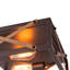 Plafonnier encastré carré en bois 2 lumières