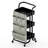 3 Tier Utility Rolling Cart with Side Bags and 9 Hooks