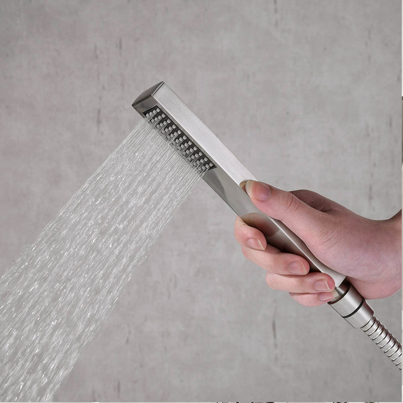 Robinet de baignoire sur pattes à poignée simple, Nickel brossé