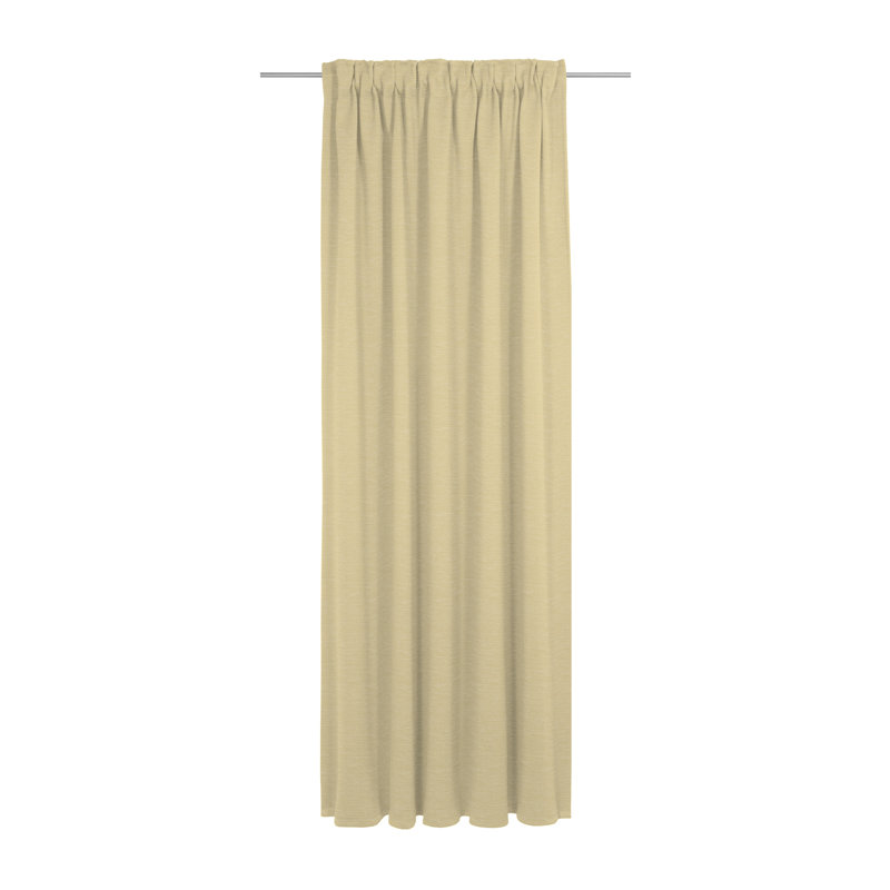 Polyacrylic Opaque Pinch Pleat Curtain Panel, Beige, 132cm Width x 355cm Drop