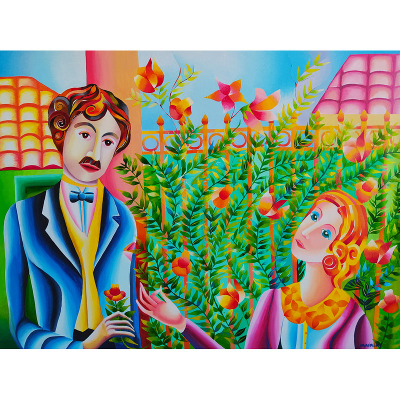 Loving Encounter Print by Mairim Perez Roca, 25.25" H x 31.25" W