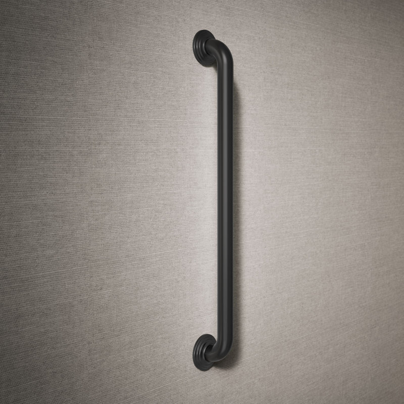 Barre d'appui traditionnelle, L 24 po, Noir mat