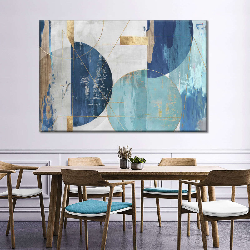 Impression sur toile de formes flottantes, H 39 po x l 26 po x P 1,25 po