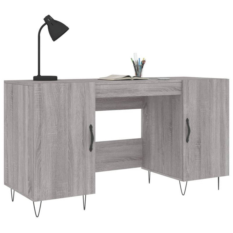Balnamore Iron Writing Desk, Grey Sonoma
