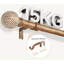 76-219cm Wood Grain Extendable Curtain Rod, 25mm Metal Core Pole-1265546493