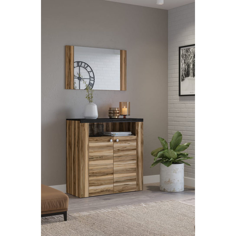 Siomha Rectangle Mirror, Oak Satin