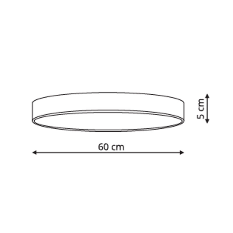 Sherwood LED Flush Mount, 5cm H x 60cm W x 60cm D, White