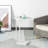 C Table Small End Table Set Of 2,Couch Tables That Slide Under,C Shaped Small Oval Side Table For Living Room,Bedroom,Small Spaces,White