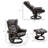 Faux Leather Massage Chair with Ottoman-465345595