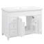 Meuble-lavabo de salle de bain avec lavabo, tiroirs et portes doubles avec tablettes