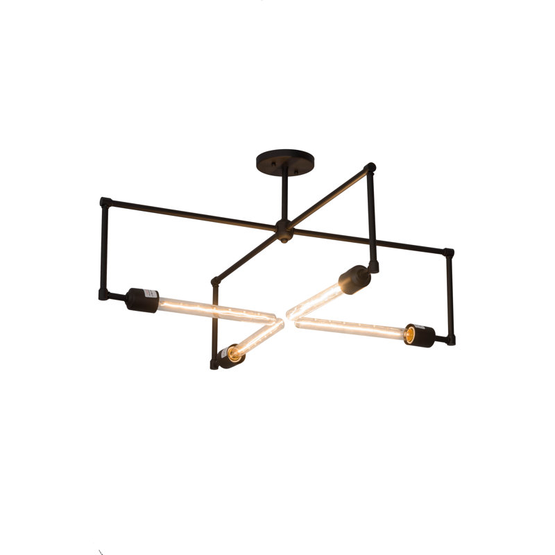Pronograde 4 - Light Semi Flush Mount, Textured Black