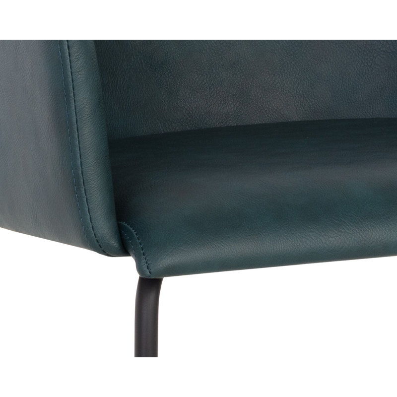 Upholstered Arm Chair, Teal